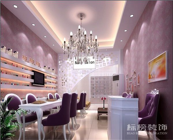 深圳美甲店墻面裝飾怎么做？